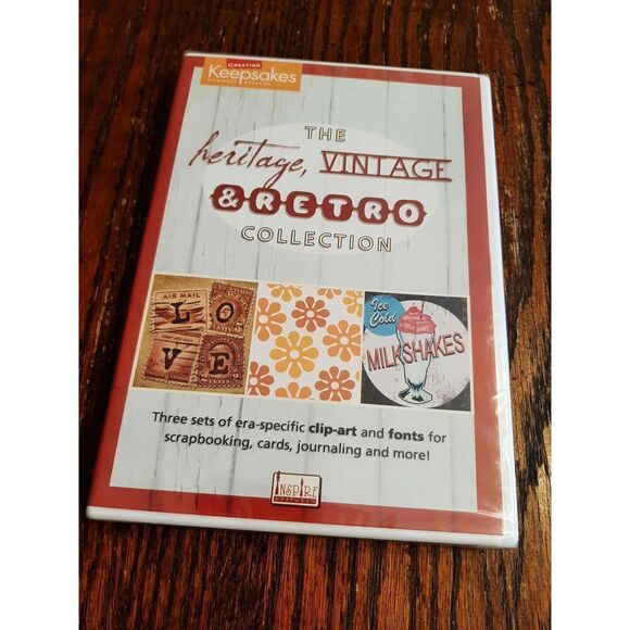 New Creating Keepsakes Heritage Vintage Retro Collection Font Clip Art Software - Picture 1 of 3